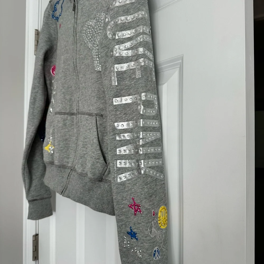 Victoria's Secret Pink Bling Zip up Hoodie - Picture 3 of 8